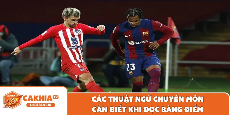 Bảng Xếp Hạng La Liga Cập Nhật Chuẩn Xác Nhất 2026 2 Các thuật ngữ chuyên môn cần biết khi đọc bảng điểm
